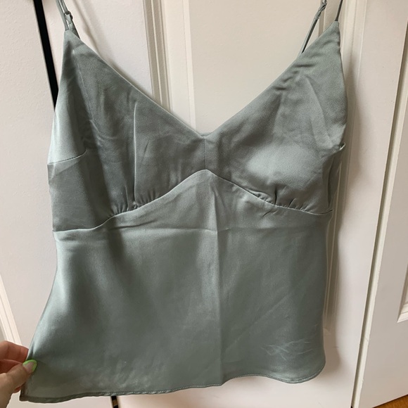 Abercrombie light blue silk tank top - Picture 1 of 6